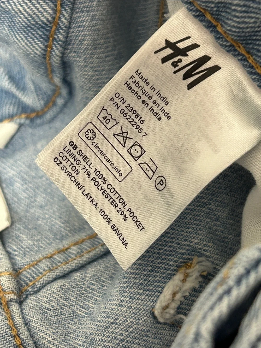 H&M Women’s Cut Off Denim Mini Skirt Size 6 - Picture 2 of 5